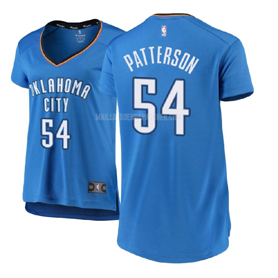 débardeur nba femme de oklahoma city thunder patrick patterson 54 bleu icon 2017-18