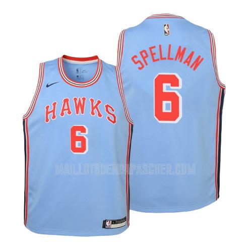 maillot nba enfant de atlanta hawks omari spellman 6 bleu hardwood classics 2018-19