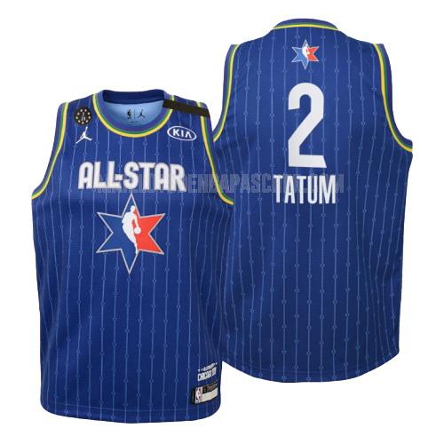 maillot nba enfant de boston celtics jayson tatum 0 bleu nba all-star 2020
