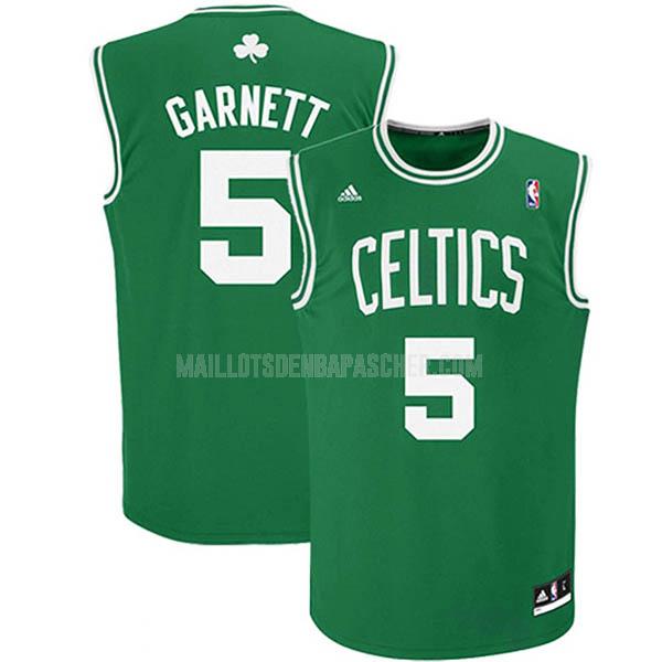 maillot nba enfant de boston celtics kevin garnett 5 vert numéro blanc