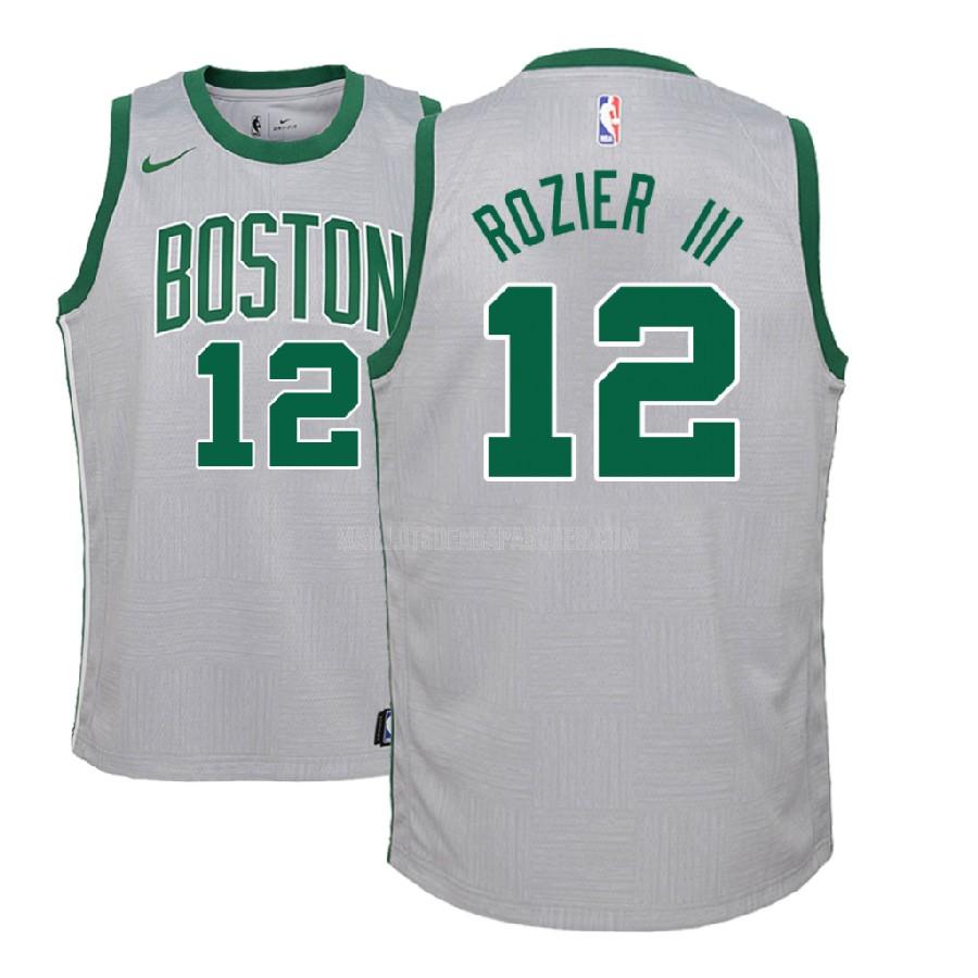 maillot nba enfant de boston celtics terry rozier 12 gris city edition 2017-18