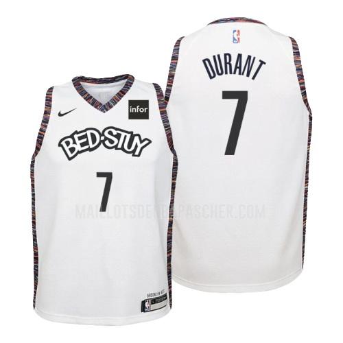 maillot nba enfant de brooklyn nets kevin durant 7 blanc city edition 2019-20