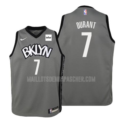 maillot nba enfant de brooklyn nets kevin durant 7 gris statement