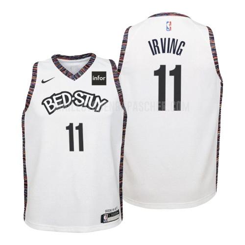 maillot nba enfant de brooklyn nets kyrie irving 11 blanc city edition 2019-20