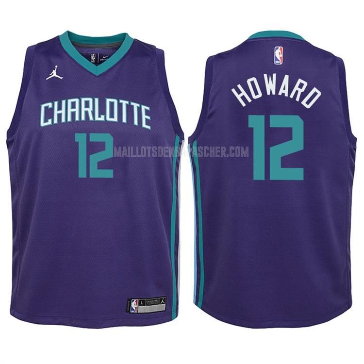 maillot nba enfant de charlotte hornets dwight howard 12 violet statement 2017-18