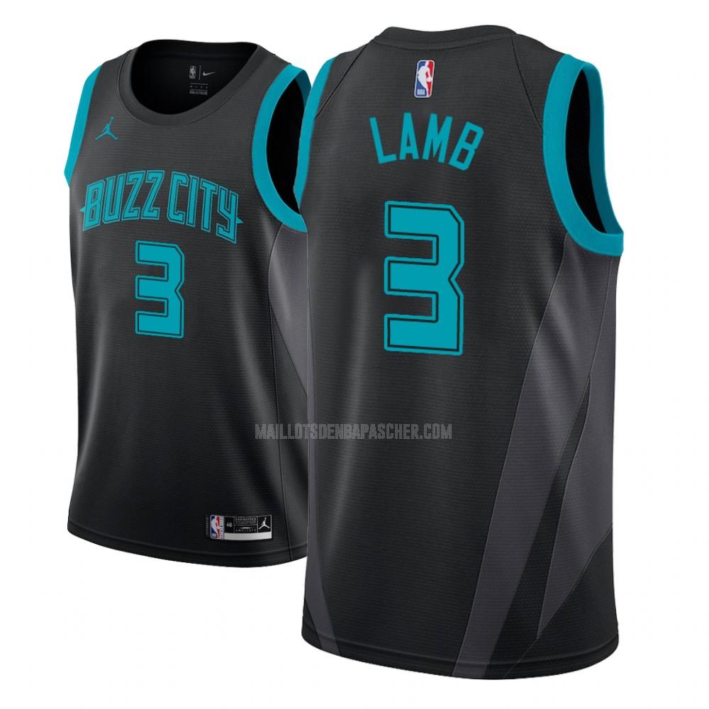 maillot nba enfant de charlotte hornets jeremy lamb 3 noir city edition