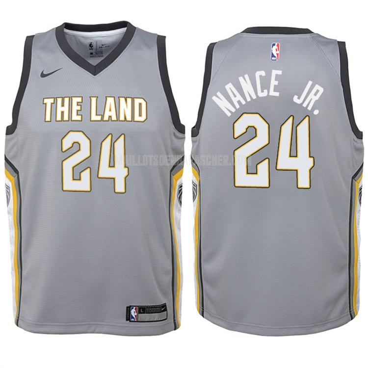 maillot nba enfant de cleveland cavaliers larry nance 24 gris city edition 2017-18