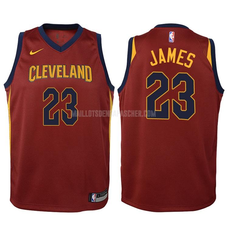 maillot nba enfant de cleveland cavaliers lebron james 23 rouge icon 2017-18