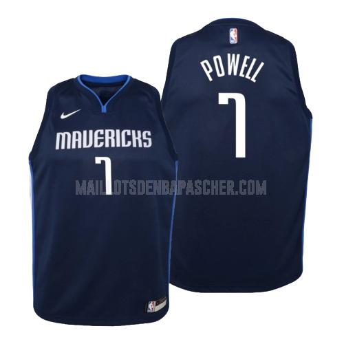 maillot nba enfant de dallas mavericks dwight powell 7 bleu marin statement