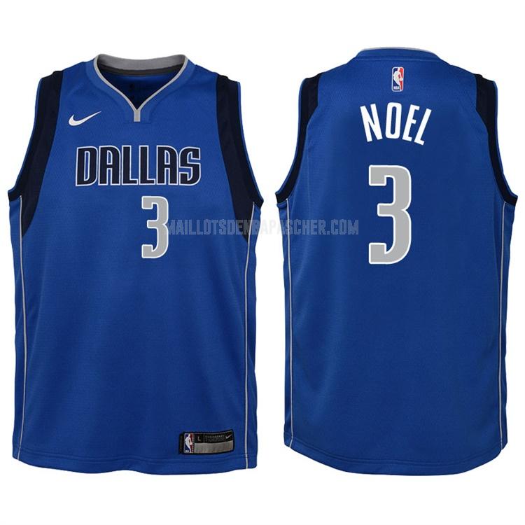 maillot nba enfant de dallas mavericks nerlens noel 3 bleu icon 2017-18