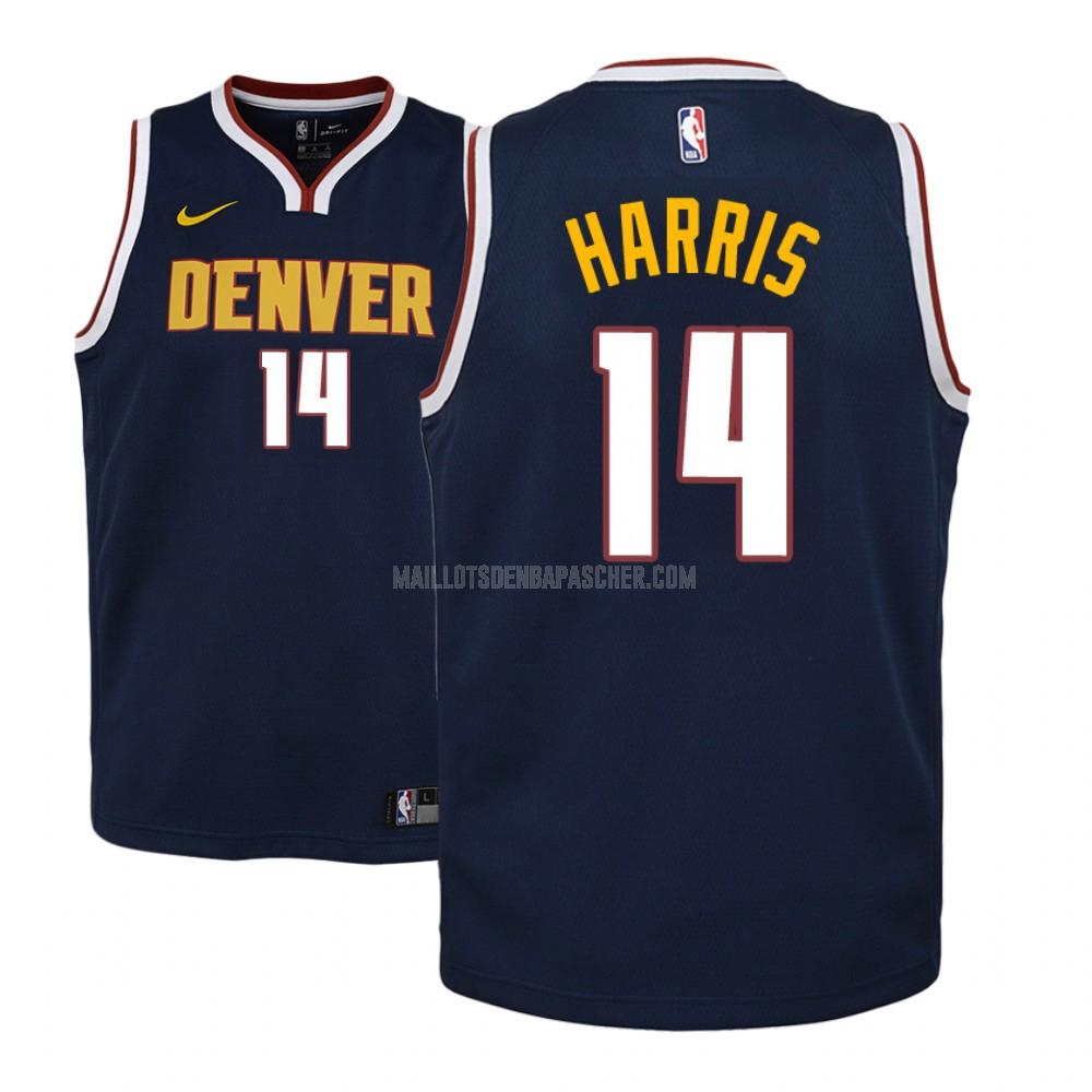 maillot nba enfant de denver nuggets gary harris 14 bleu marin icon