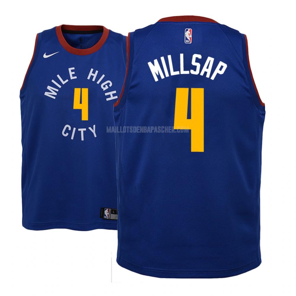 maillot nba enfant de denver nuggets paul millsap 4 bleu statement