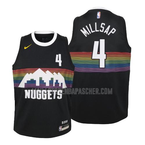 maillot nba enfant de denver nuggets paul millsap 4 noir city edition 2019-20