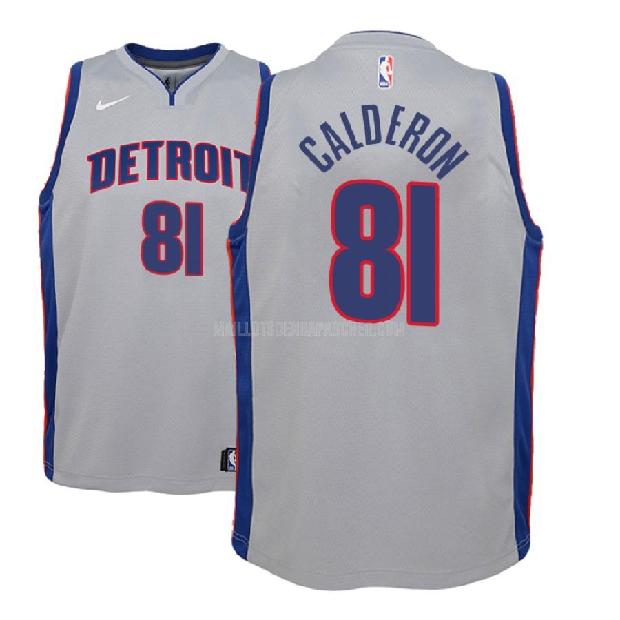 maillot nba enfant de detroit pistons jose calderon 81 gris statement 2018-19