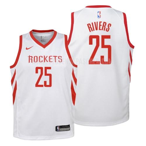 maillot nba enfant de houston rockets austin rivers 25 blanc association