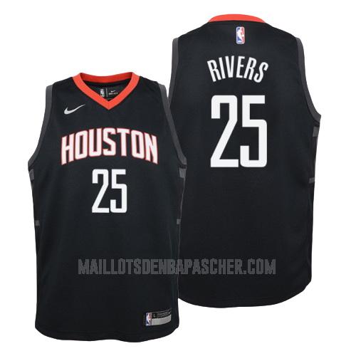 maillot nba enfant de houston rockets austin rivers 25 noir statement