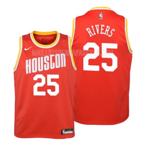 maillot nba enfant de houston rockets austin rivers 25 rouge hardwood classics