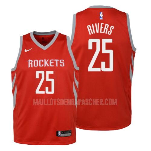 maillot nba enfant de houston rockets austin rivers 25 rouge icon