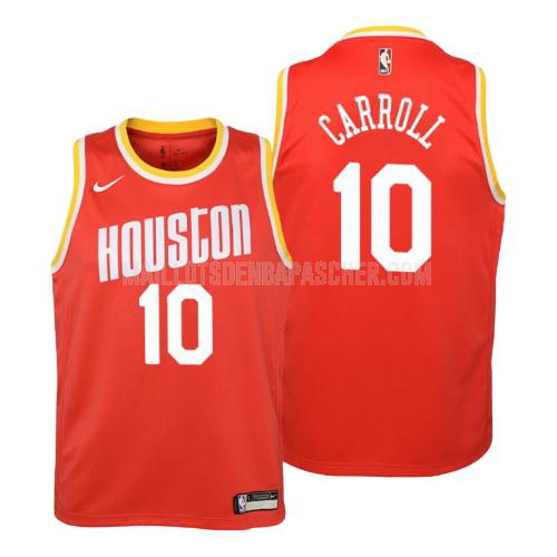 maillot nba enfant de houston rockets demarre carroll 10 rouge hardwood classics 2019-20