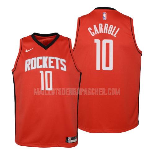 maillot nba enfant de houston rockets demarre carroll 10 rouge icon 2019-20