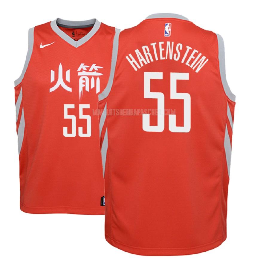 maillot nba enfant de houston rockets isaiah hartenstein 55 rouge city edition 2018-19