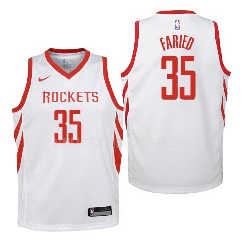 maillot nba enfant de houston rockets kenneth faried 35 blanc association 2018-19