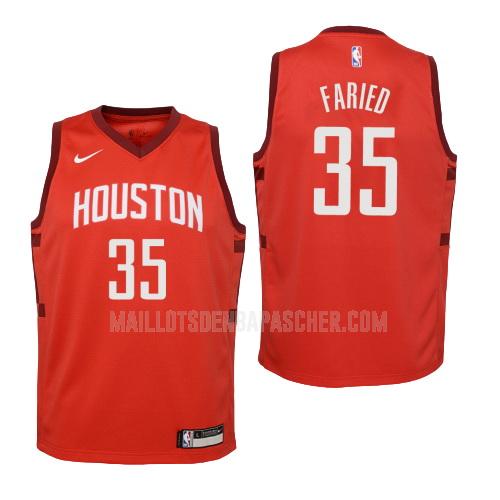 maillot nba enfant de houston rockets kenneth faried 35 rouge earned version 2018-19