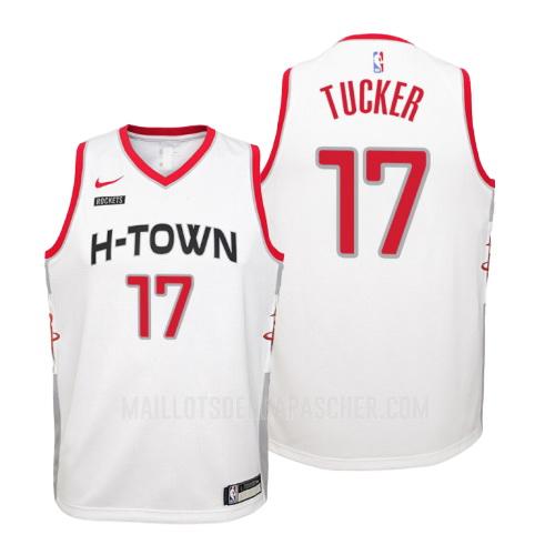 maillot nba enfant de houston rockets pj tucker 17 blanc city edition 2019-20