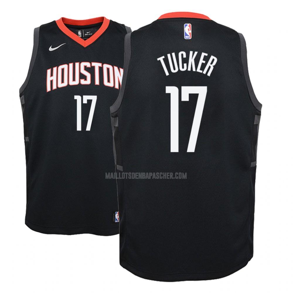 maillot nba enfant de houston rockets pj tucker 17 noir statement 2018-19