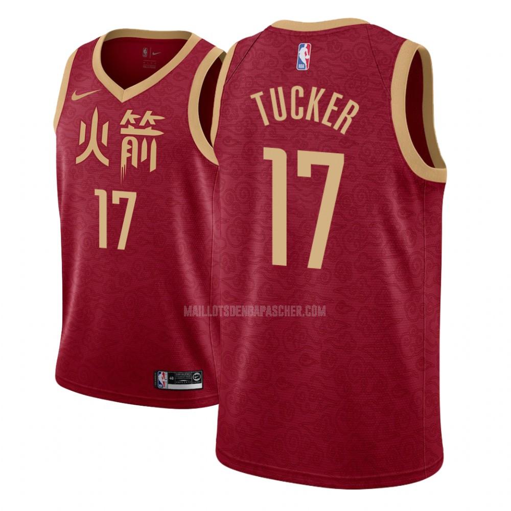 maillot nba enfant de houston rockets pj tucker 17 rouge city edition