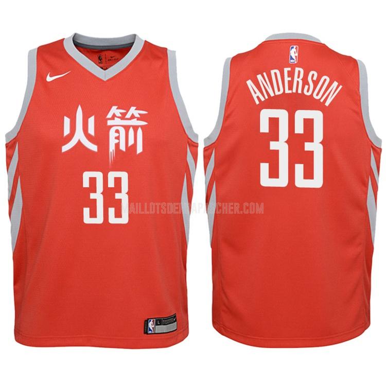 maillot nba enfant de houston rockets ryan anderson 33 rouge statement 2017-18