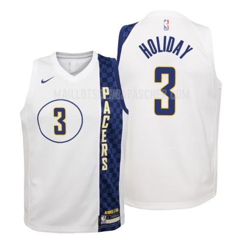 maillot nba enfant de indiana pacers aaron holiday 3 blanc city edition 2019-20