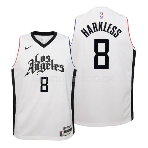 maillot nba enfant de los angeles clippers maurice harkless 8 blanc city edition