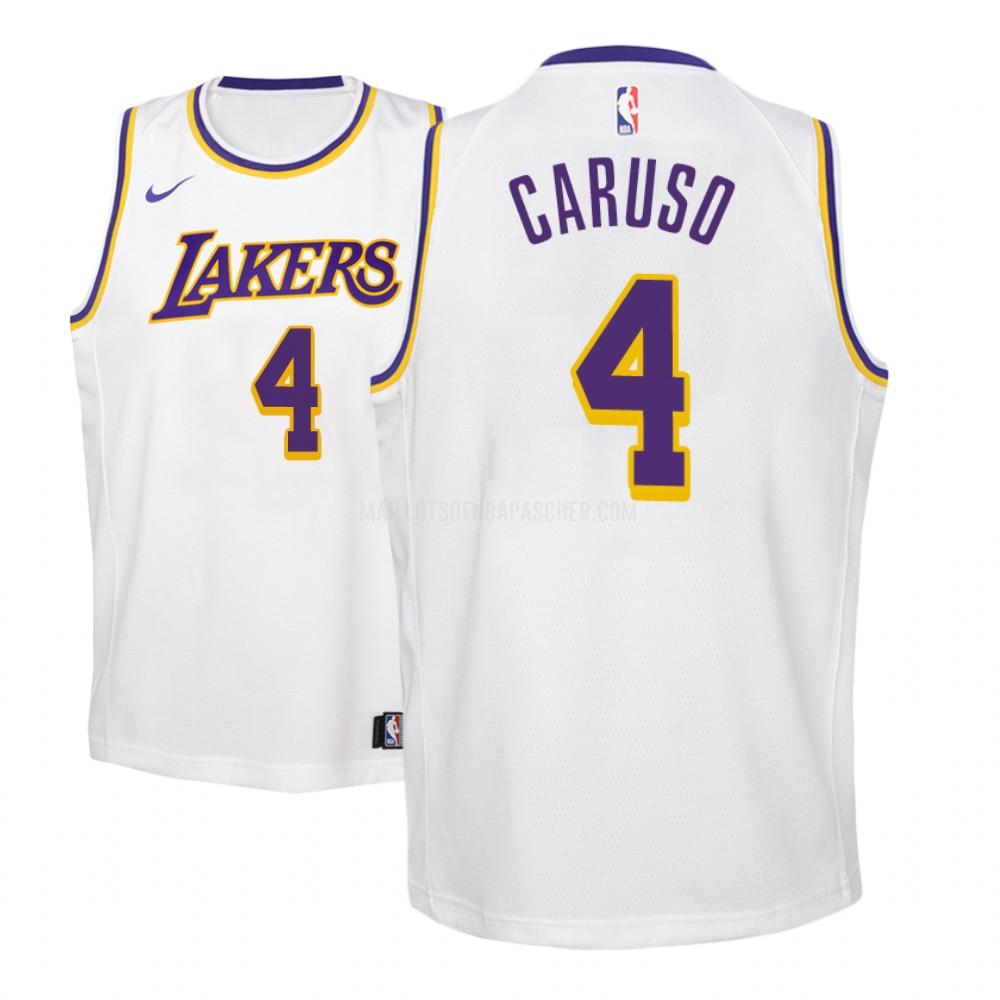 maillot nba enfant de los angeles lakers alex caruso 4 blanc association