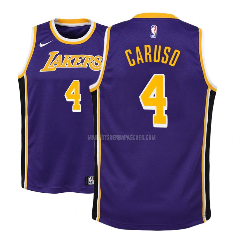 maillot nba enfant de los angeles lakers alex caruso 4 violet statement