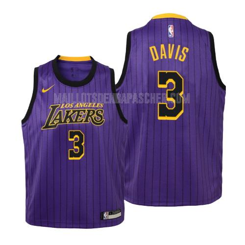 maillot nba enfant de los angeles lakers anthony davis 3 violet city edition