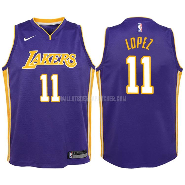 maillot nba enfant de los angeles lakers brook lopez 11 violet statement 2017-18