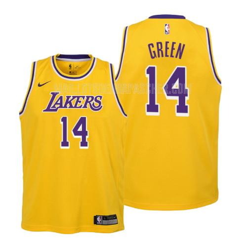 maillot nba enfant de los angeles lakers danny green 14 jaune icon