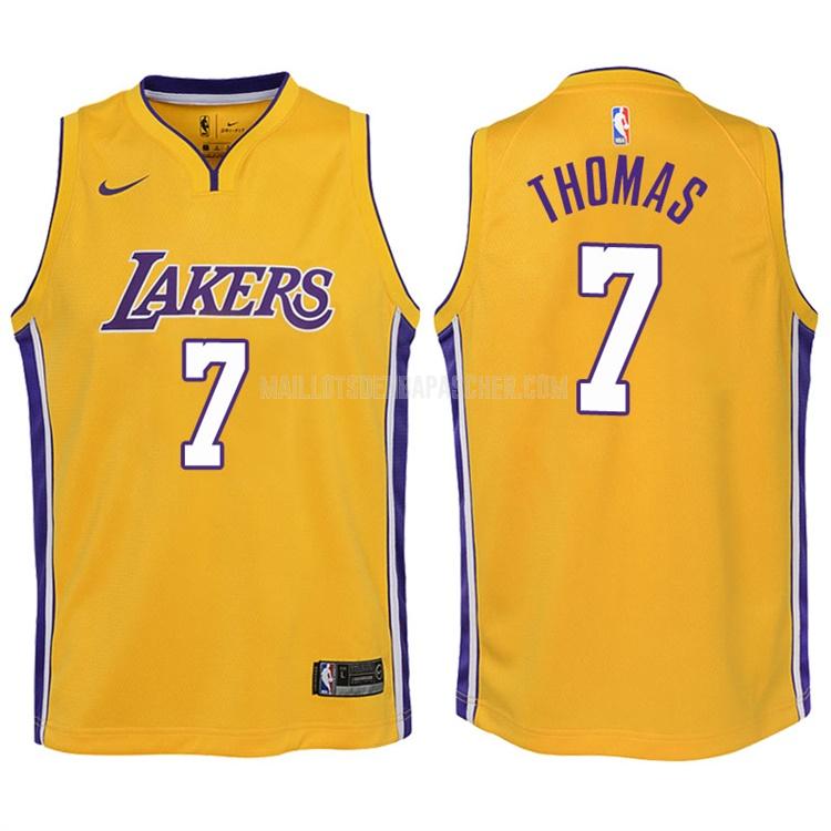 maillot nba enfant de los angeles lakers isaiah thomas 3 jaune icon 2017-18