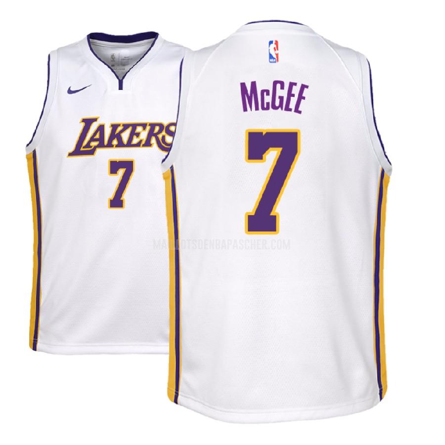 maillot nba enfant de los angeles lakers javale mcgee 7 blanc association 2018-19