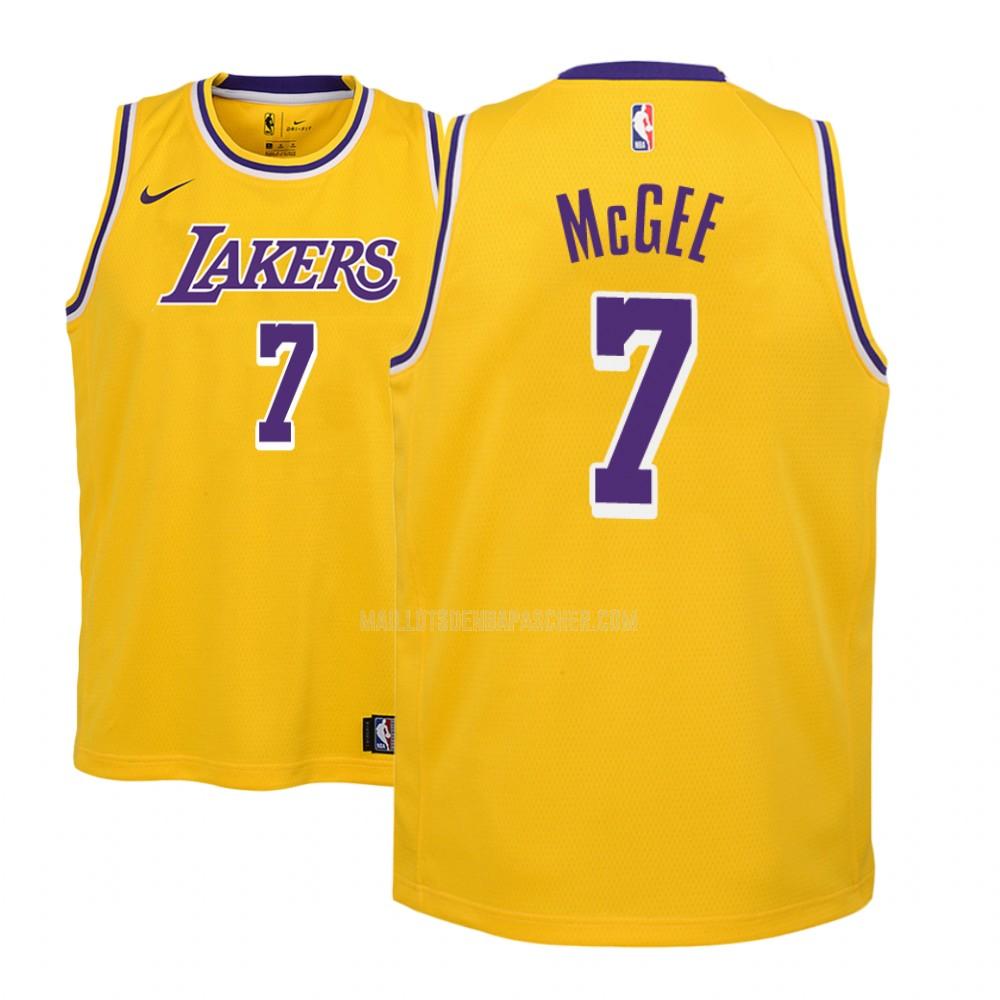 maillot nba enfant de los angeles lakers javale mcgee 7 jaune icon