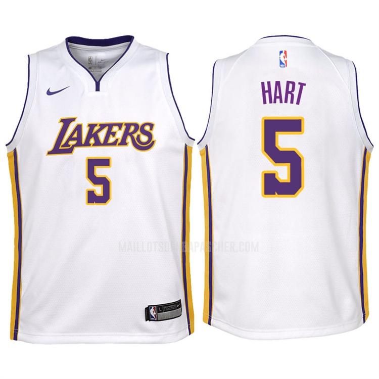 maillot nba enfant de los angeles lakers josh hart 5 blanc association 2017-18