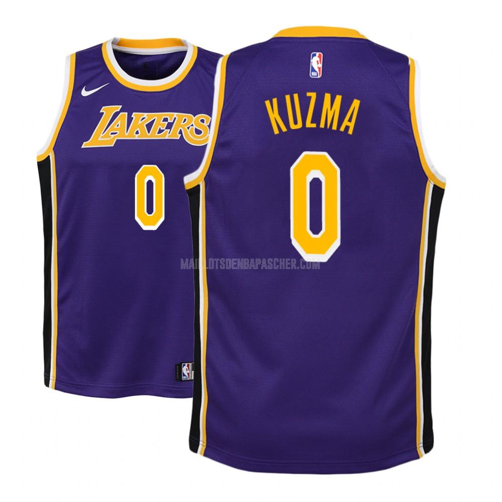 maillot nba enfant de los angeles lakers kyle kuzma 0 violet statement