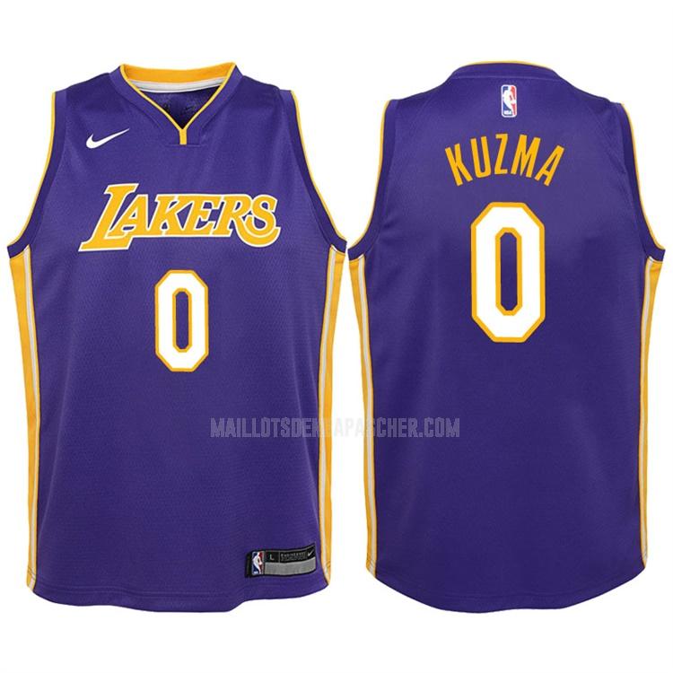 maillot nba enfant de los angeles lakers kyle kuzma 0 violet statement 2017-18