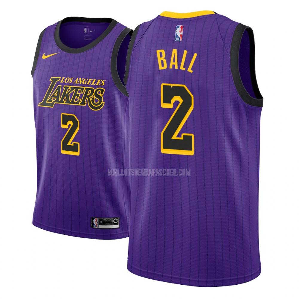 maillot nba enfant de los angeles lakers lonzo ball 2 violet city edition