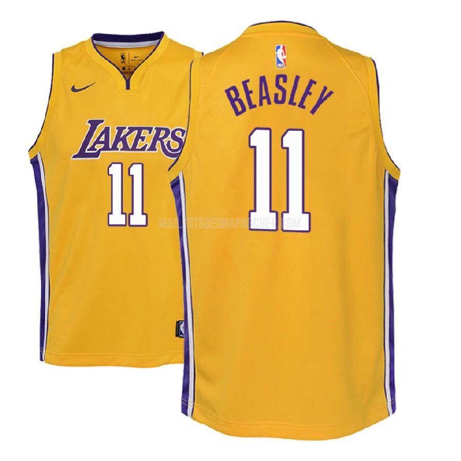 maillot nba enfant de los angeles lakers michael beasley 11 jaune icon 2018-19