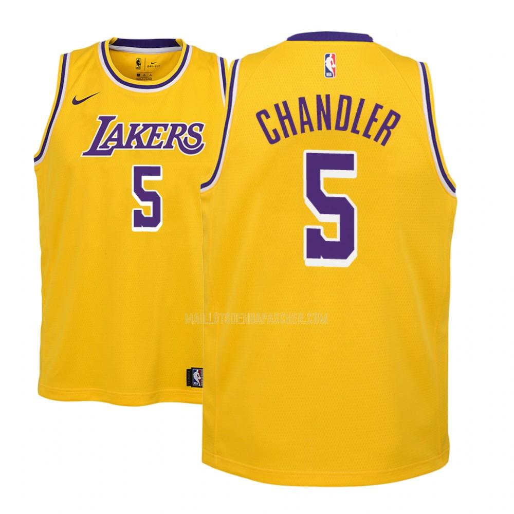 maillot nba enfant de los angeles lakers tyson chandler 5 jaune icon