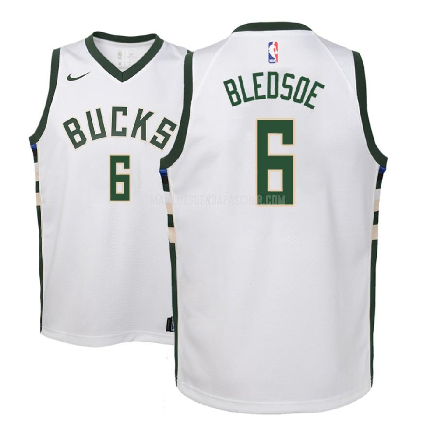 maillot nba enfant de milwaukee bucks eric bledsoe 6 blanc association 2017-18