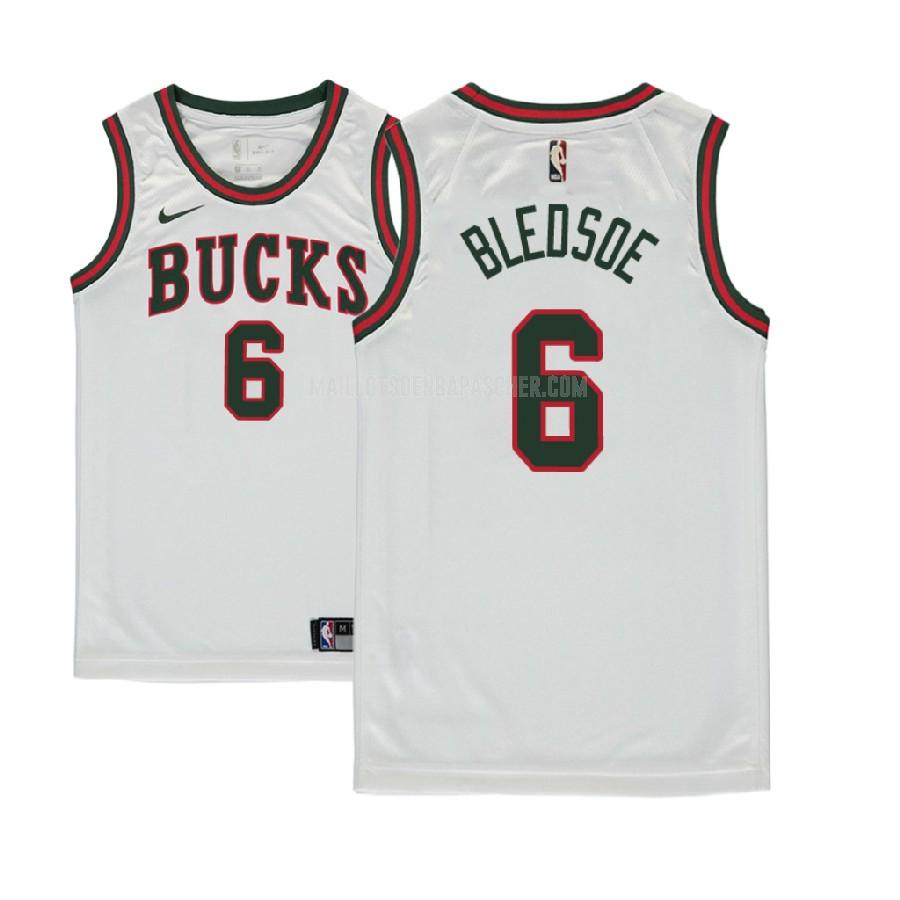 maillot nba enfant de milwaukee bucks eric bledsoe 6 blanc classique edition 2017-18