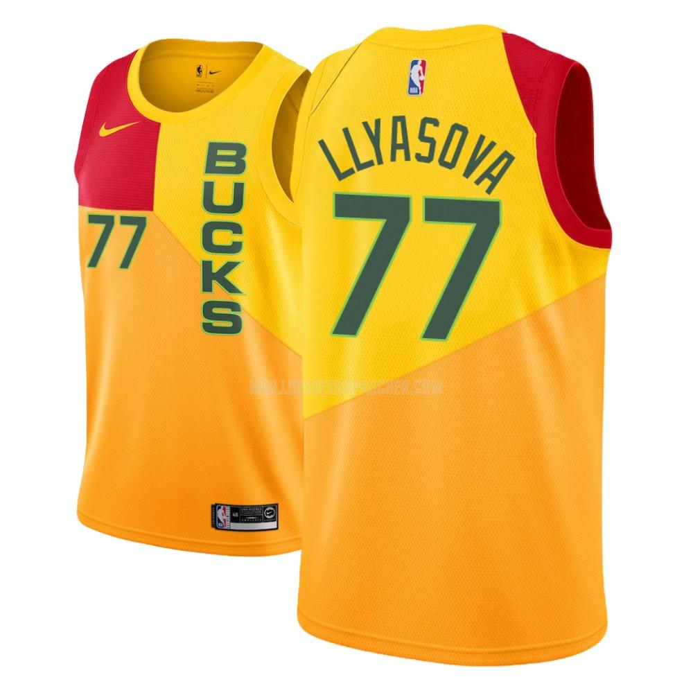 maillot nba enfant de milwaukee bucks ersan ilyasova 7 jaune city edition